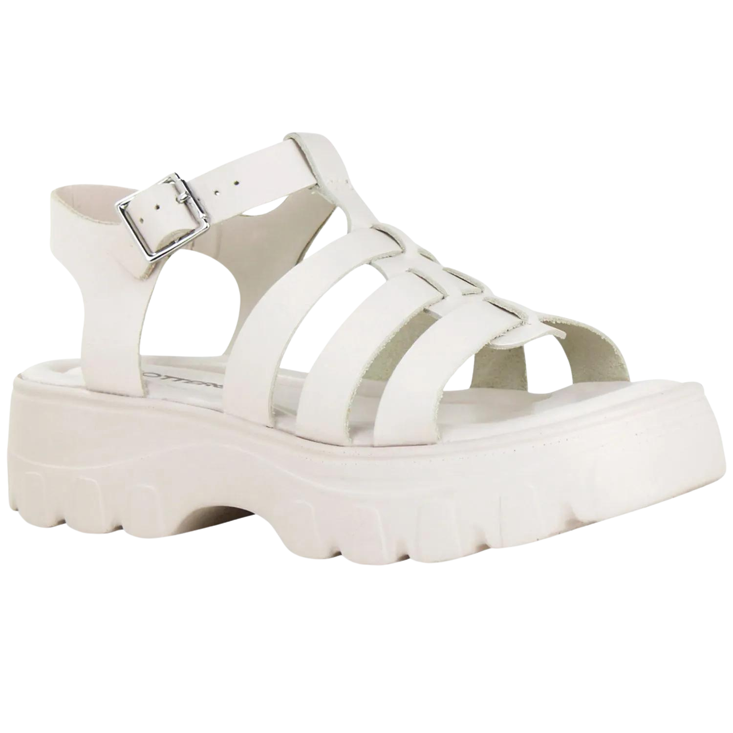 Sandália Bottero 364303 Jakarta Couro Natural Off White