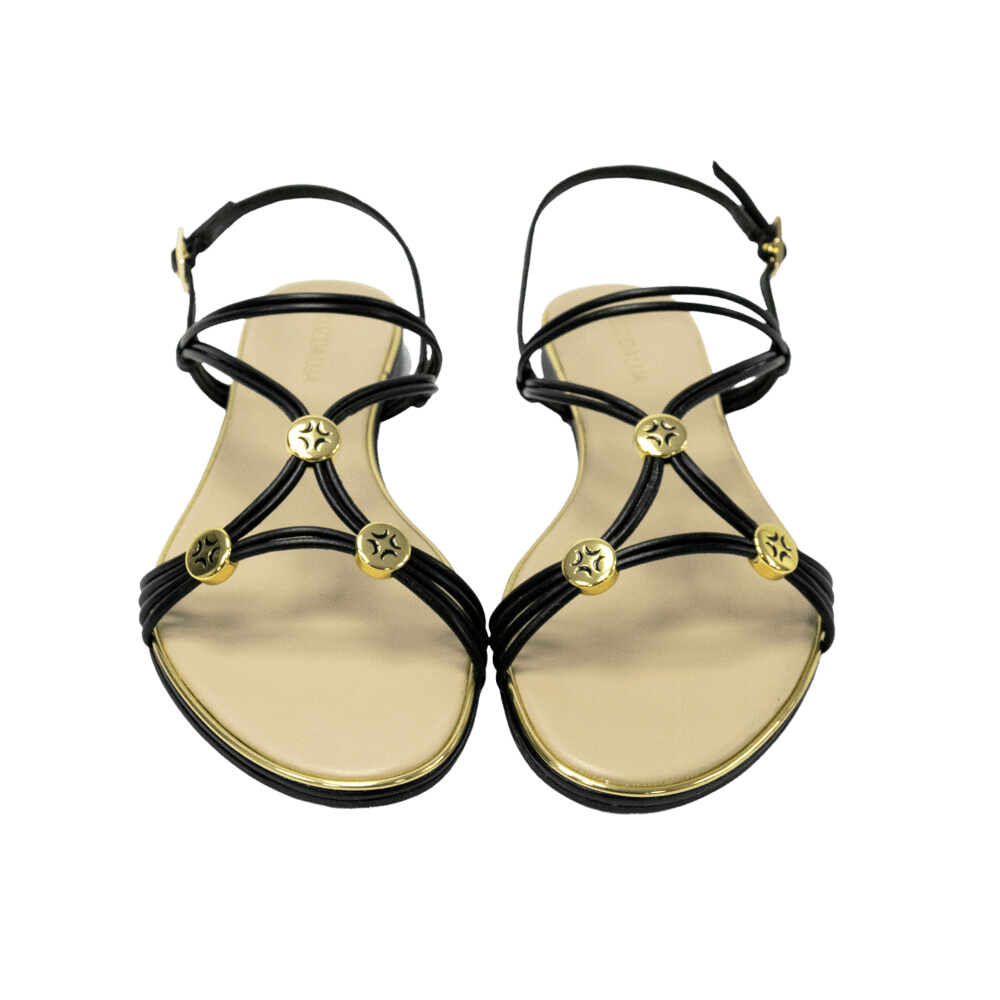 Chinelo Luz da Lua 54870031 Couro Natural Saara Magnólia Laranja - Islen  Calçados