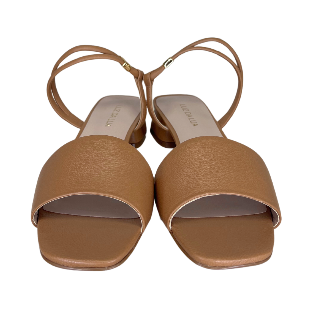 Sandália Luz da Lua 60670002 2 em 1 Couro Natural Amendoa - Islen