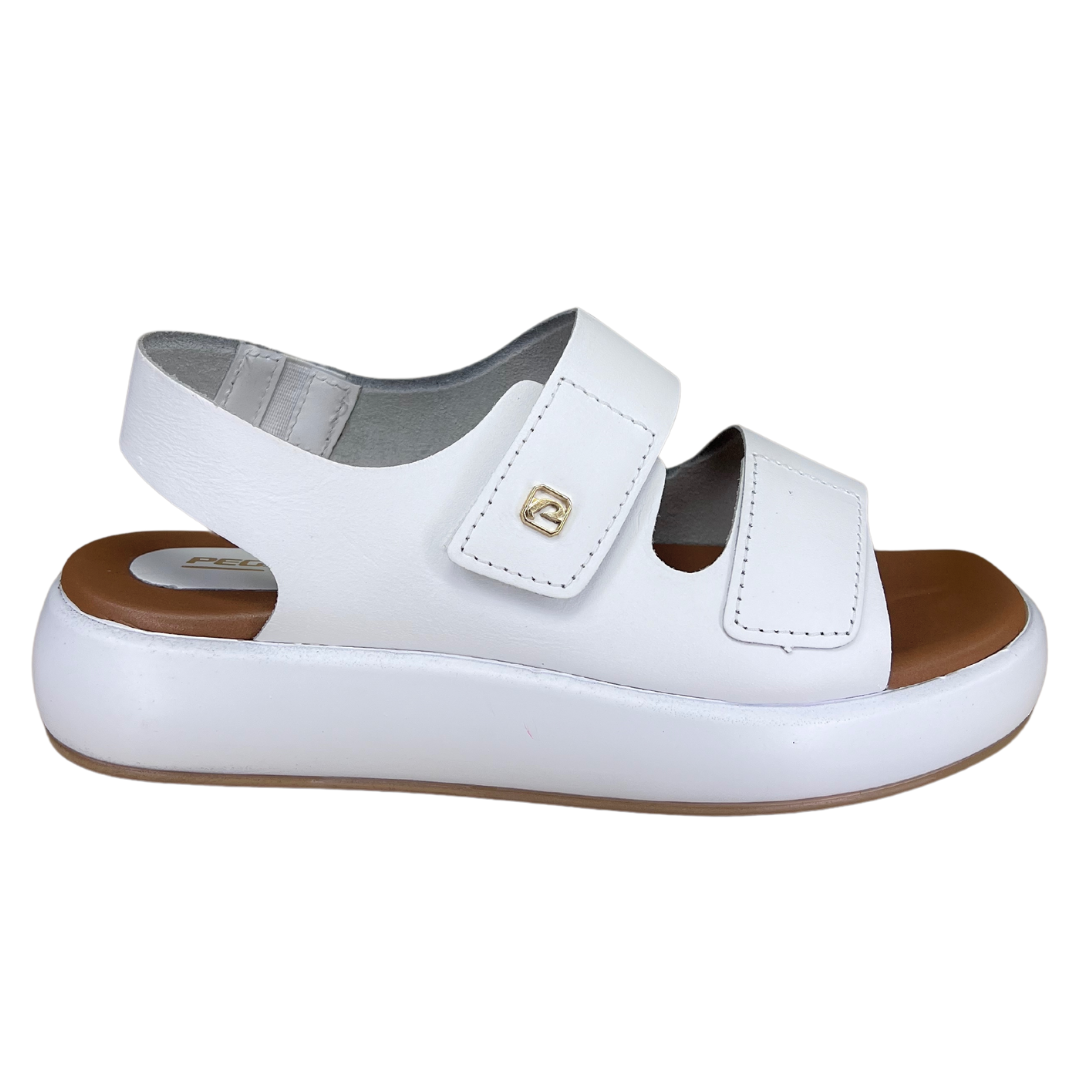 Sandália Pegada 233713-01 Couro Soft Branco