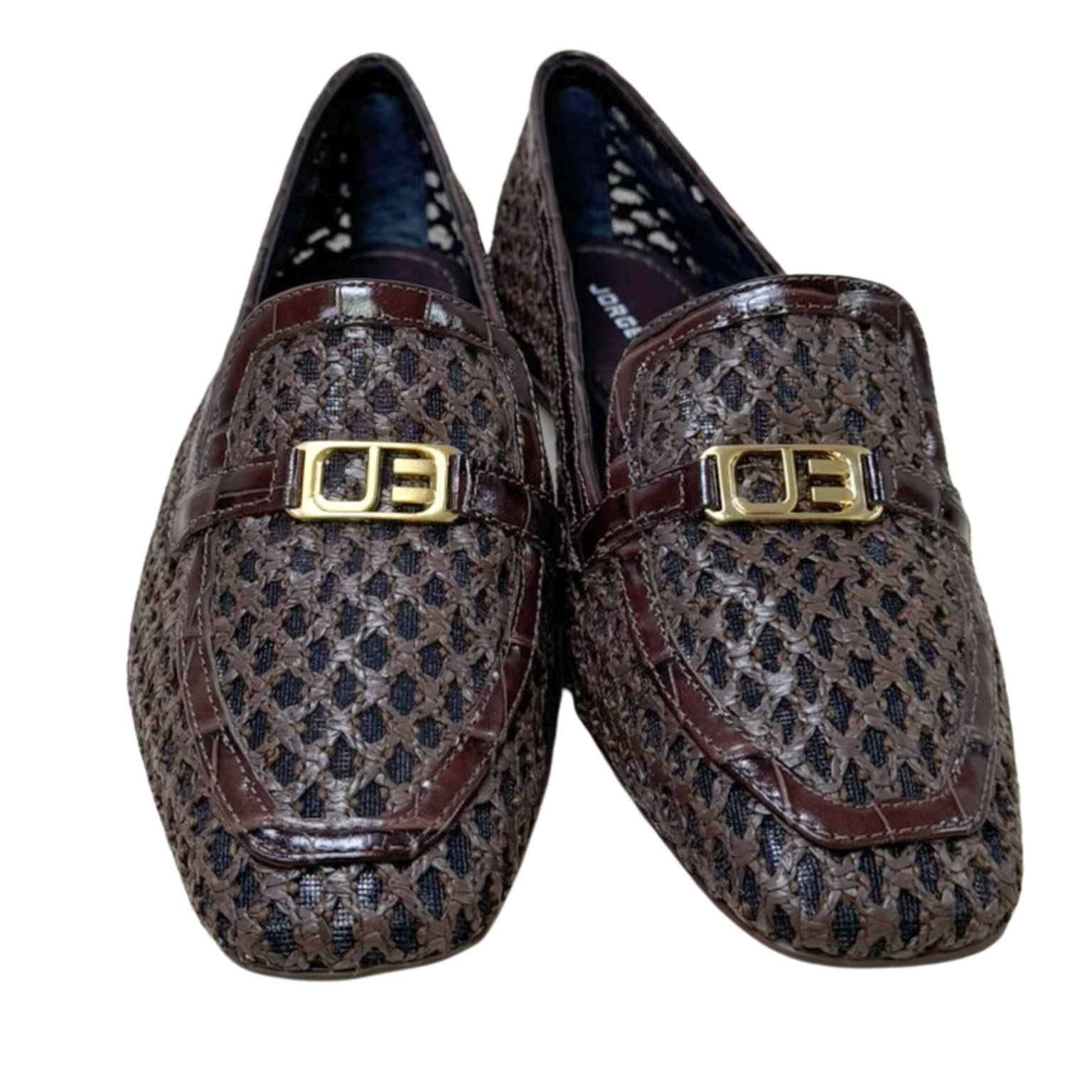 Sapatilha Jorge Bischoff J24684 Loafer em Couro Tramado Café