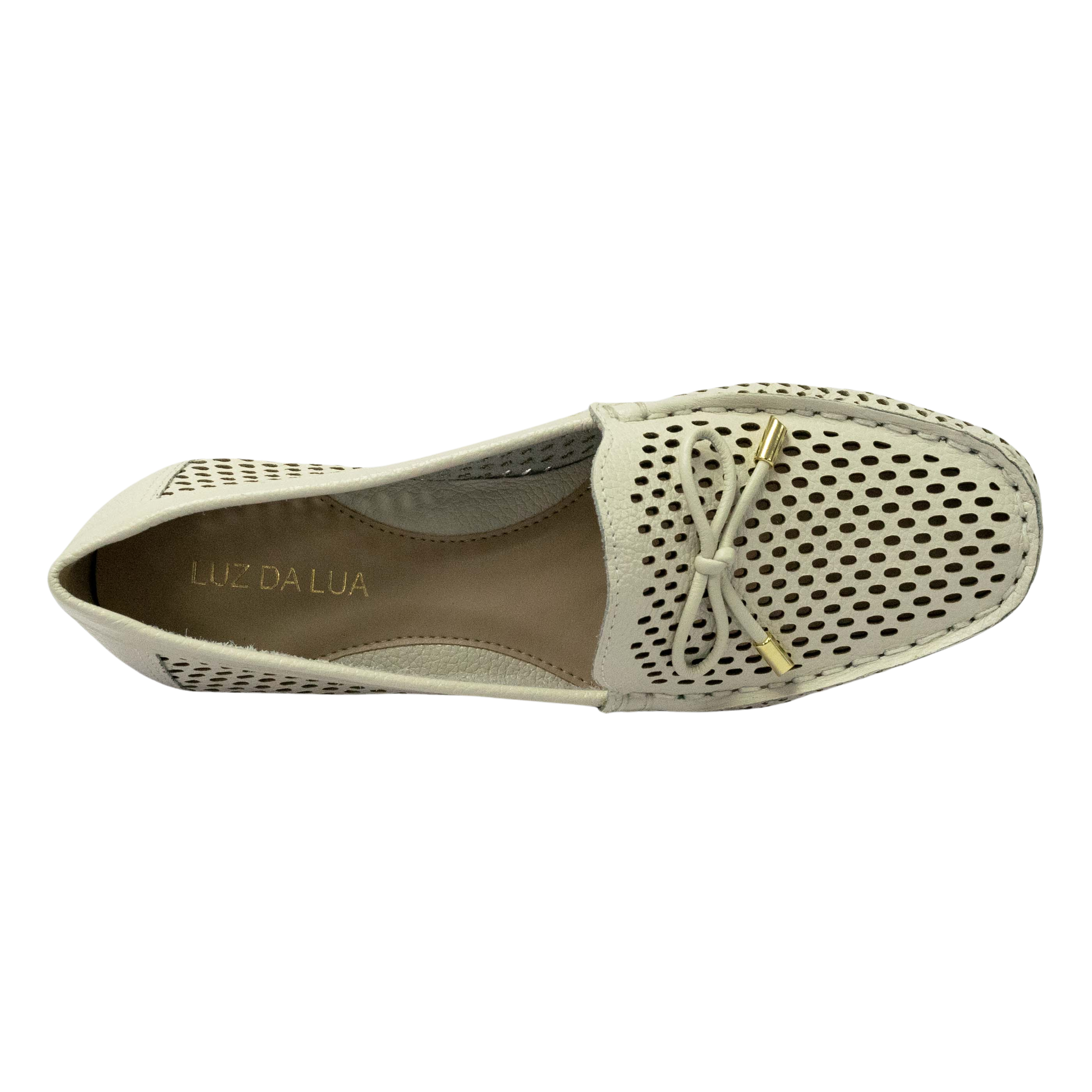 Sapatilha Luz da Lua 60260014 Mocassim em couro natural New Ridge