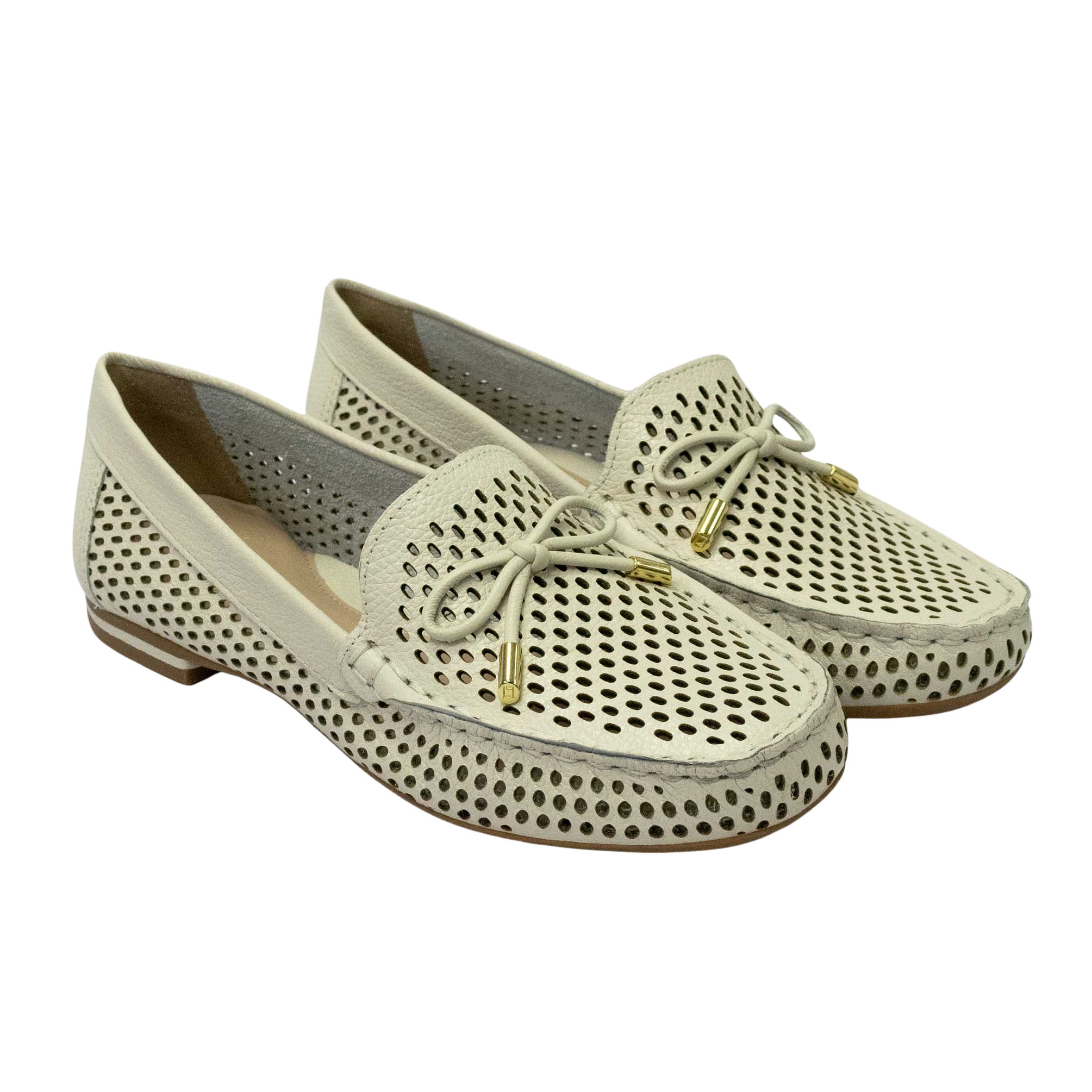 洋楽 LADY 14 Sapatilha Luz da Lua 60260014 Mocassim em couro natural New Ridge
