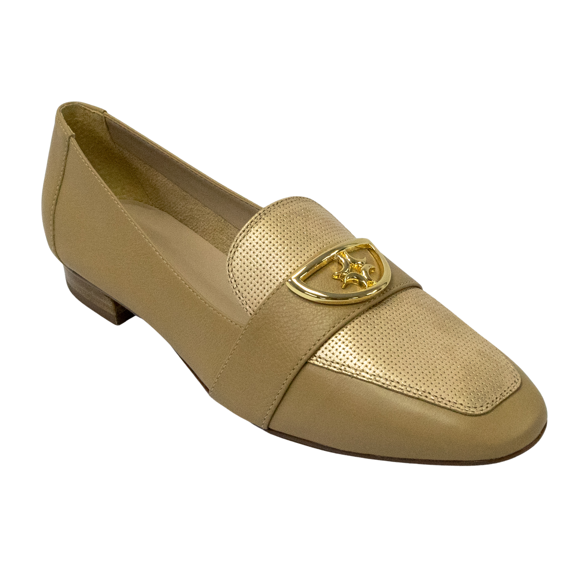 Sapatilha Luz da Lua 80330007 Loafer em Couro Natural Saara
