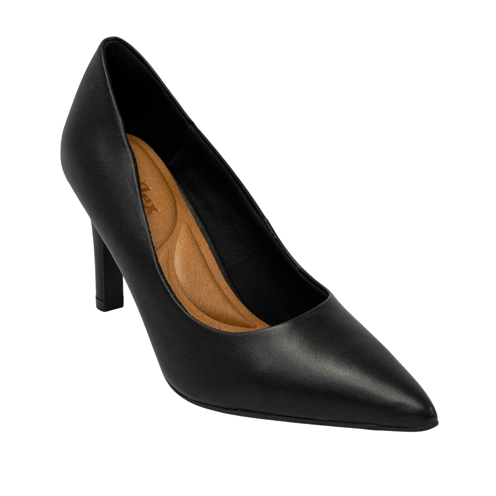 Scarpin couro usaflex liso hot sale preto