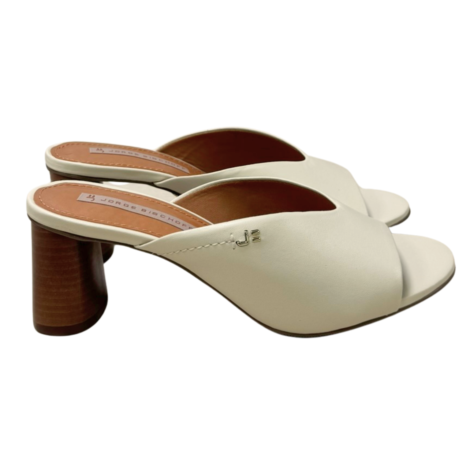 Tamanco Jorge Bischoff J22773 Couro Natural Off White - Islen Calçados