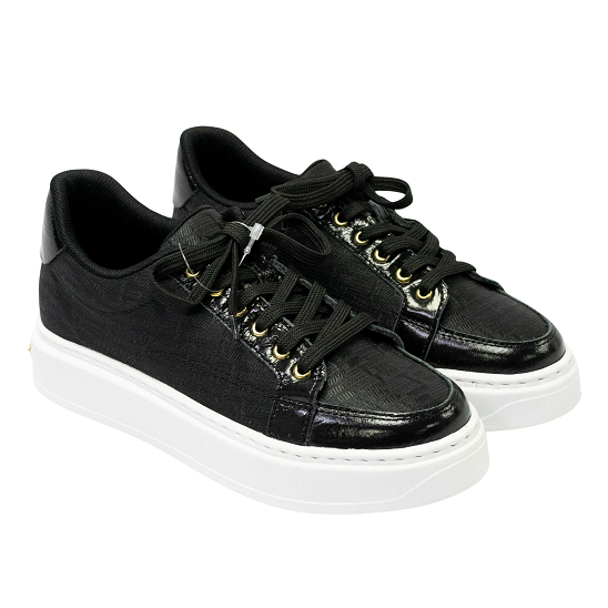Tênis Jorge Bischoff J18784005008 Couro Natural Preto - Islen Calçados