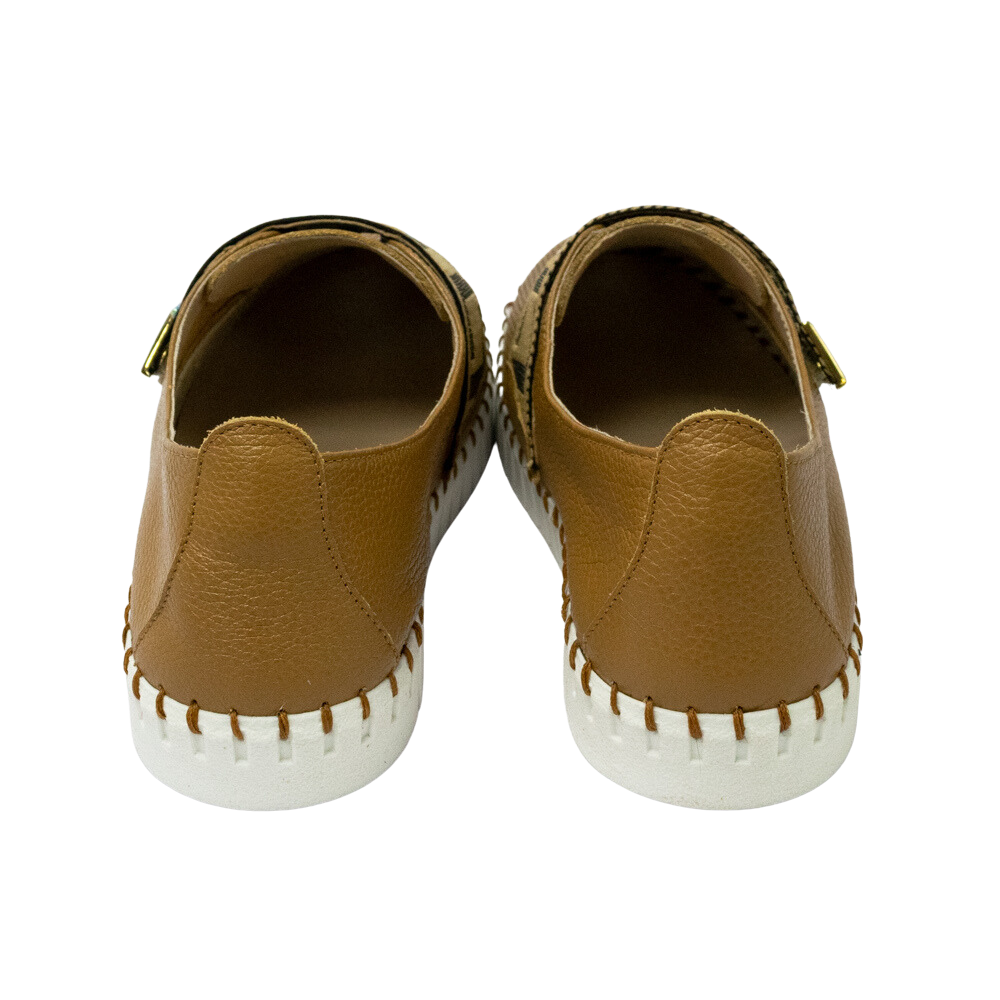 Tênis Luz da Lua 67755600 Couro Natural New Ridge Amêndoa - Islen