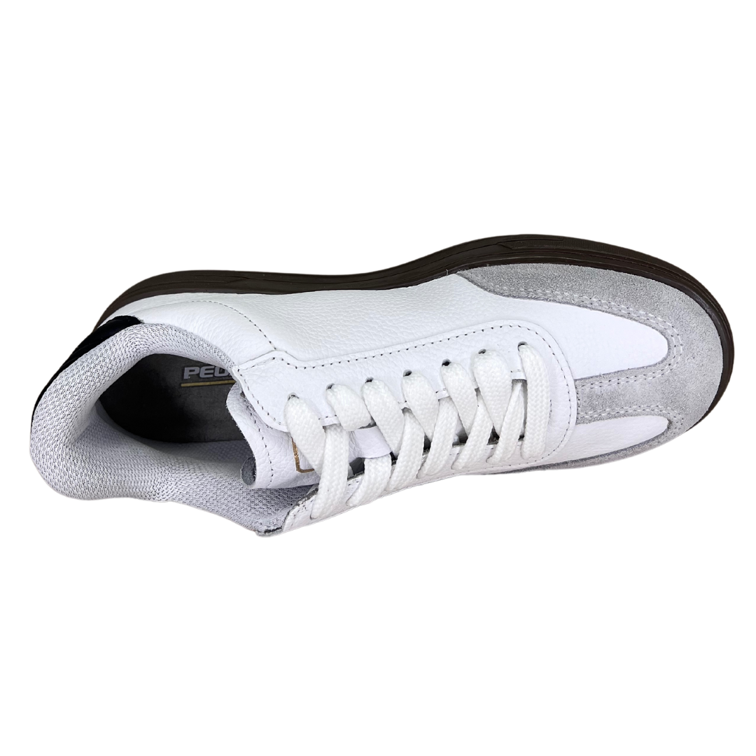 Tênis Pegada 211154-3 Couro Natural Burnished Branco - Islen Calçados