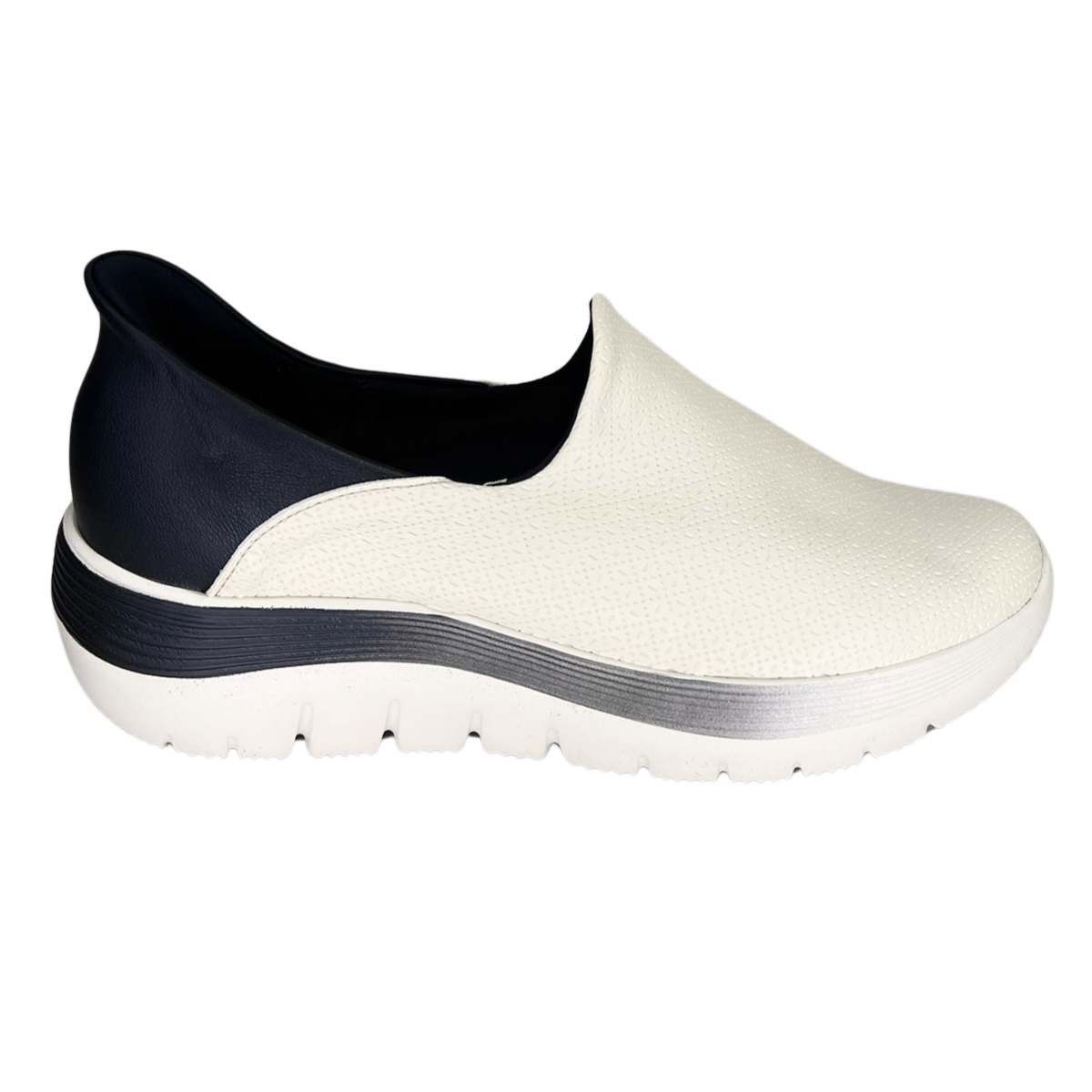 Tênis Piccadilly 925001 Slip On Nice com Slip Fit Off White