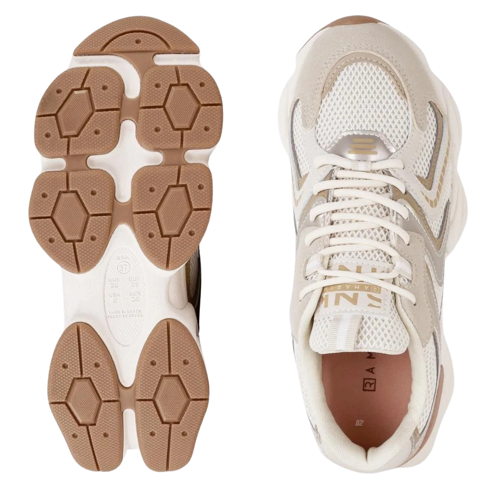 Tênis Ramarim 2590131 Chunky Bege Islen Calçados
