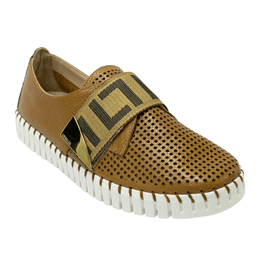 Tênis Luz da Lua 67755600 Couro Natural com Monograma Islen Calçados