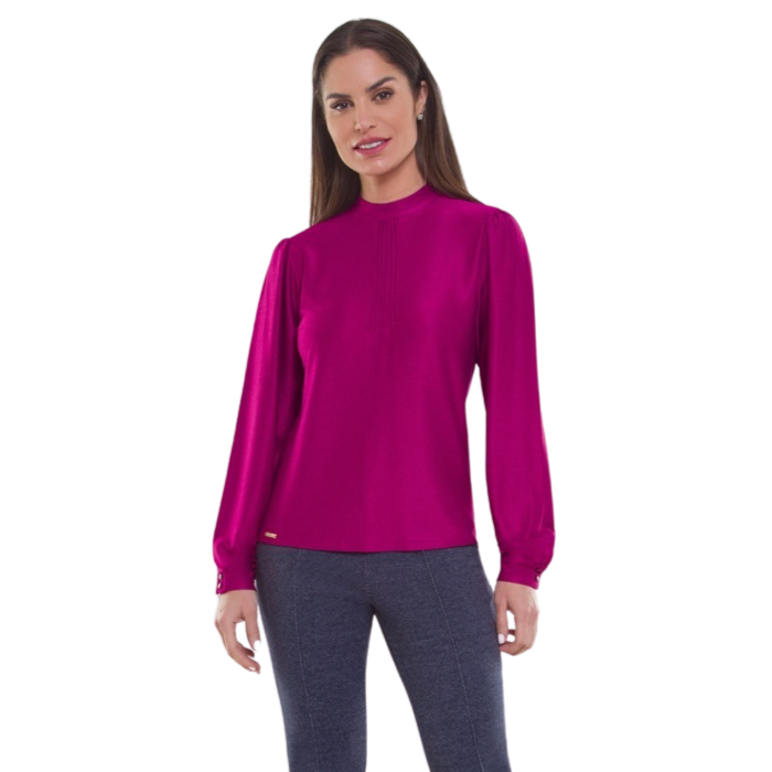 Blusa Casual Rosa Tatuada 9630 Fucsia