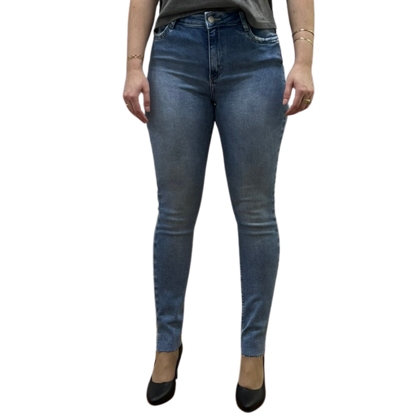 Calça Visual Jeans 102905 Midi Feminina Jeans 