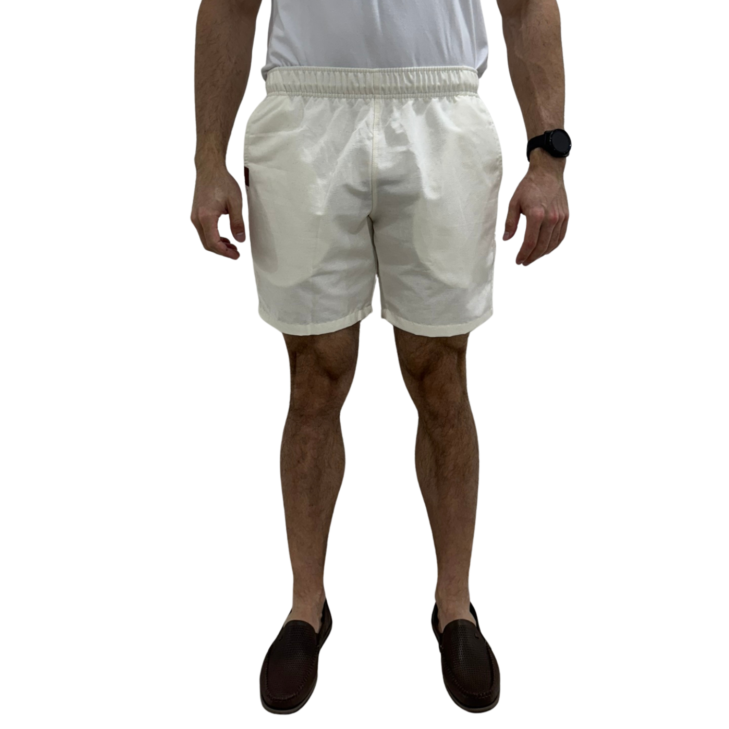 Bermuda Ogochi 4524102 Resort Casual Bolso Faca Off White