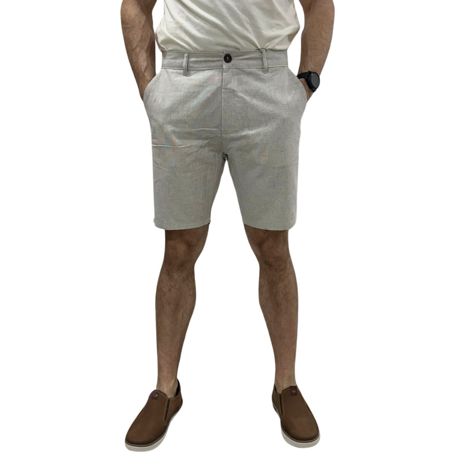 Bermuda Oyhan B2107 Sarja Leve Slim Botone Bolso Faca