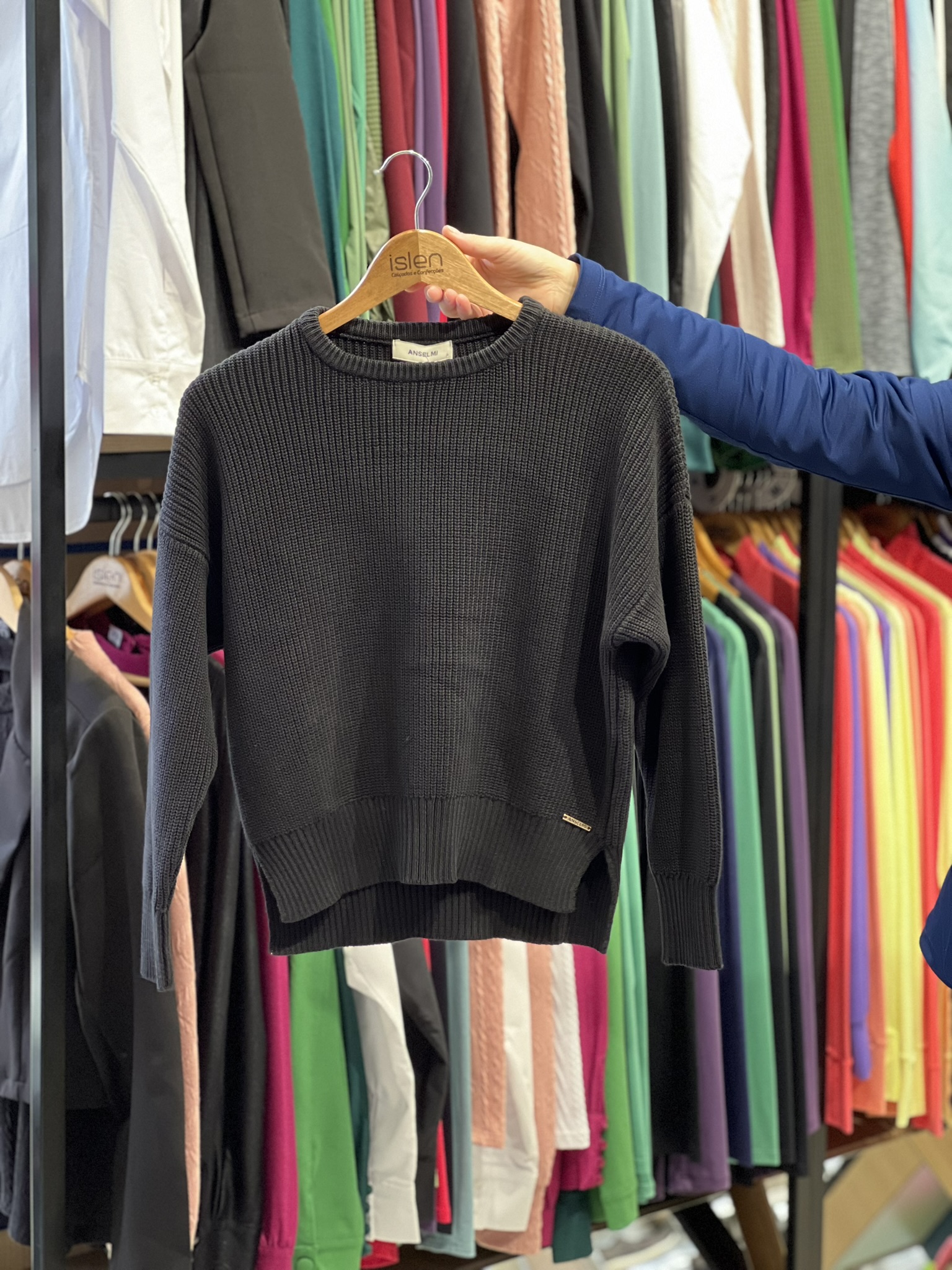 Blusa Anselmi 486 Malha Preto