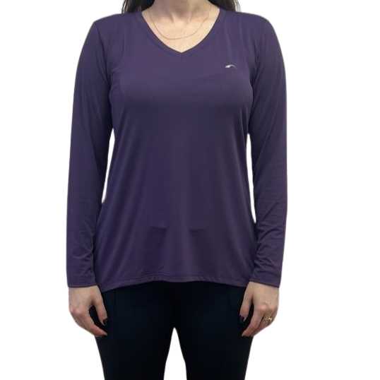 Blusa Praxis 212 808 Tecido Pettenati Alongada Roxo