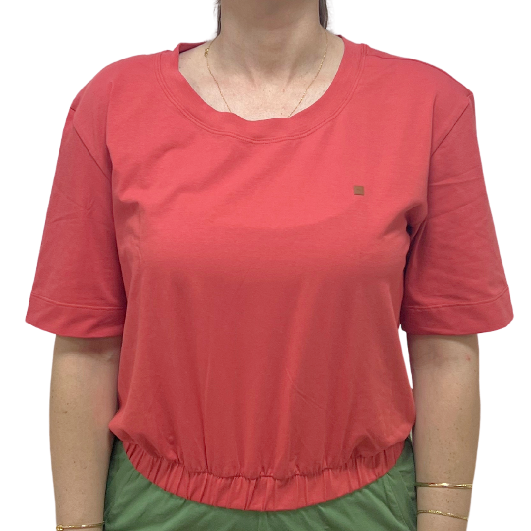 Blusa Praxis V25156 Cropped em Algodão Egípcio