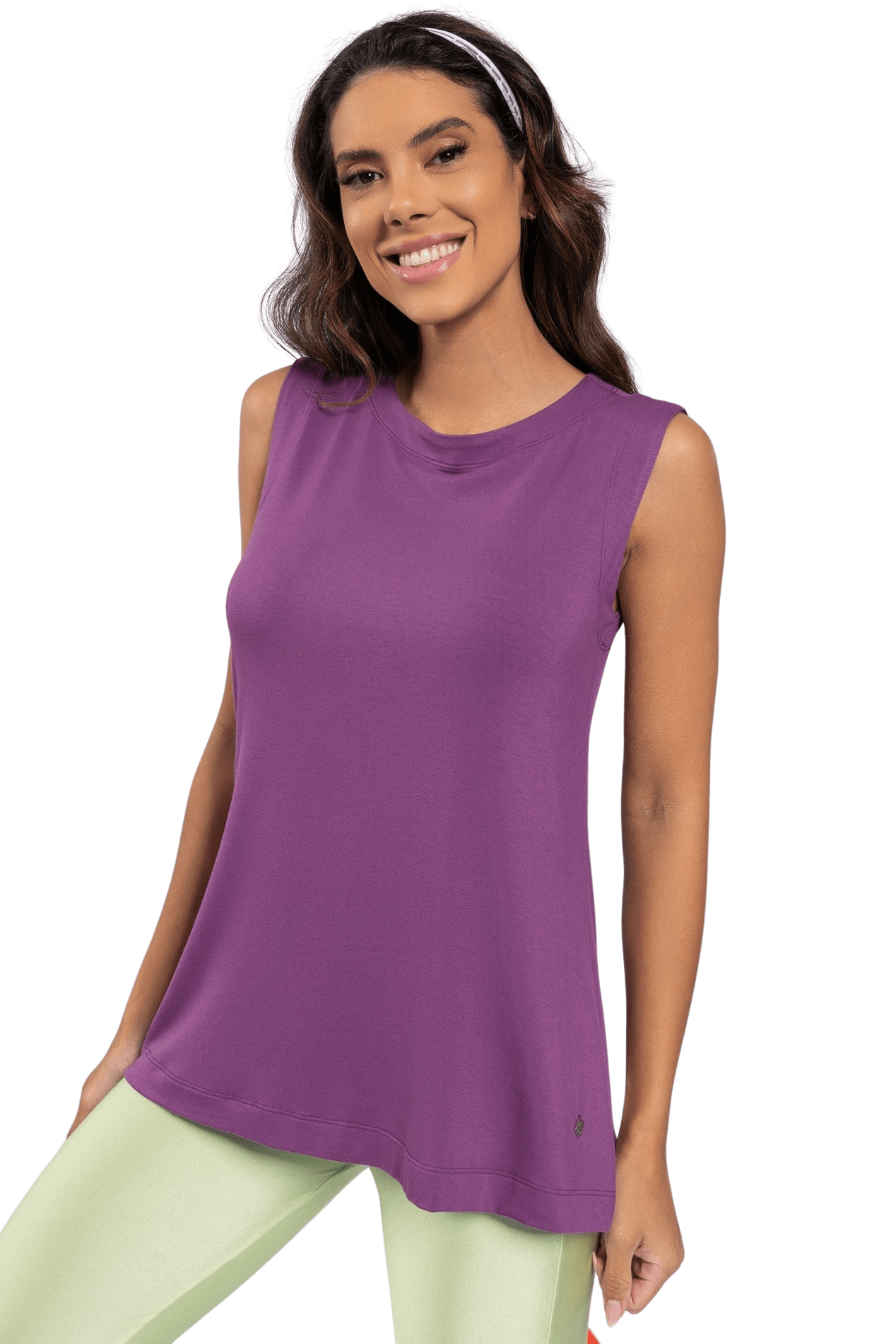 Blusa Praxis V25163 Manga Cavada Tecido Visco Lycra