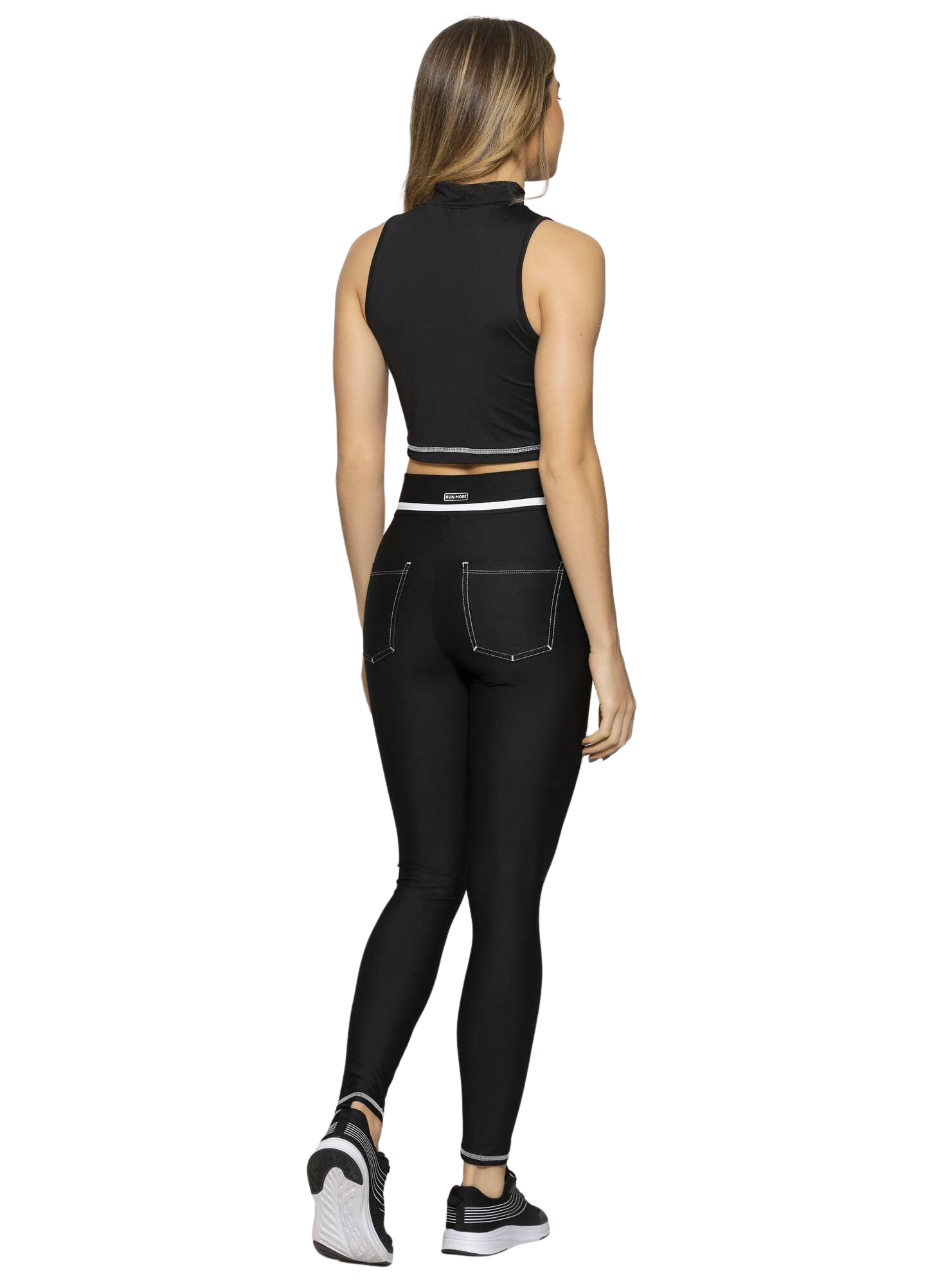 Blusa Run More 01575 Cropped Preto - Islen Calçados