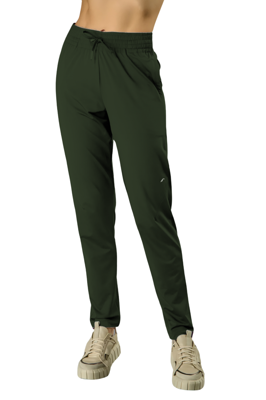Calça Praxis 414 I25125 tecido PET Thermo Skinny Verde Musgo\