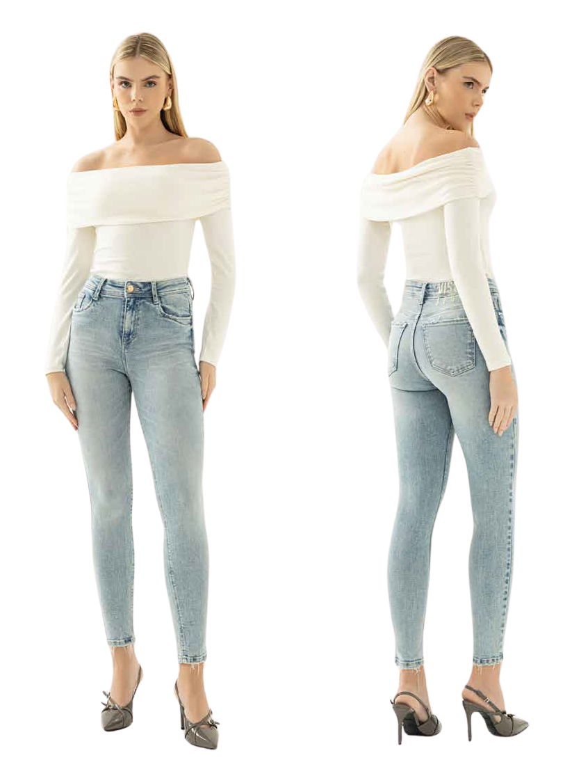 Calça Visual 103094 Jeans Midi Feminina