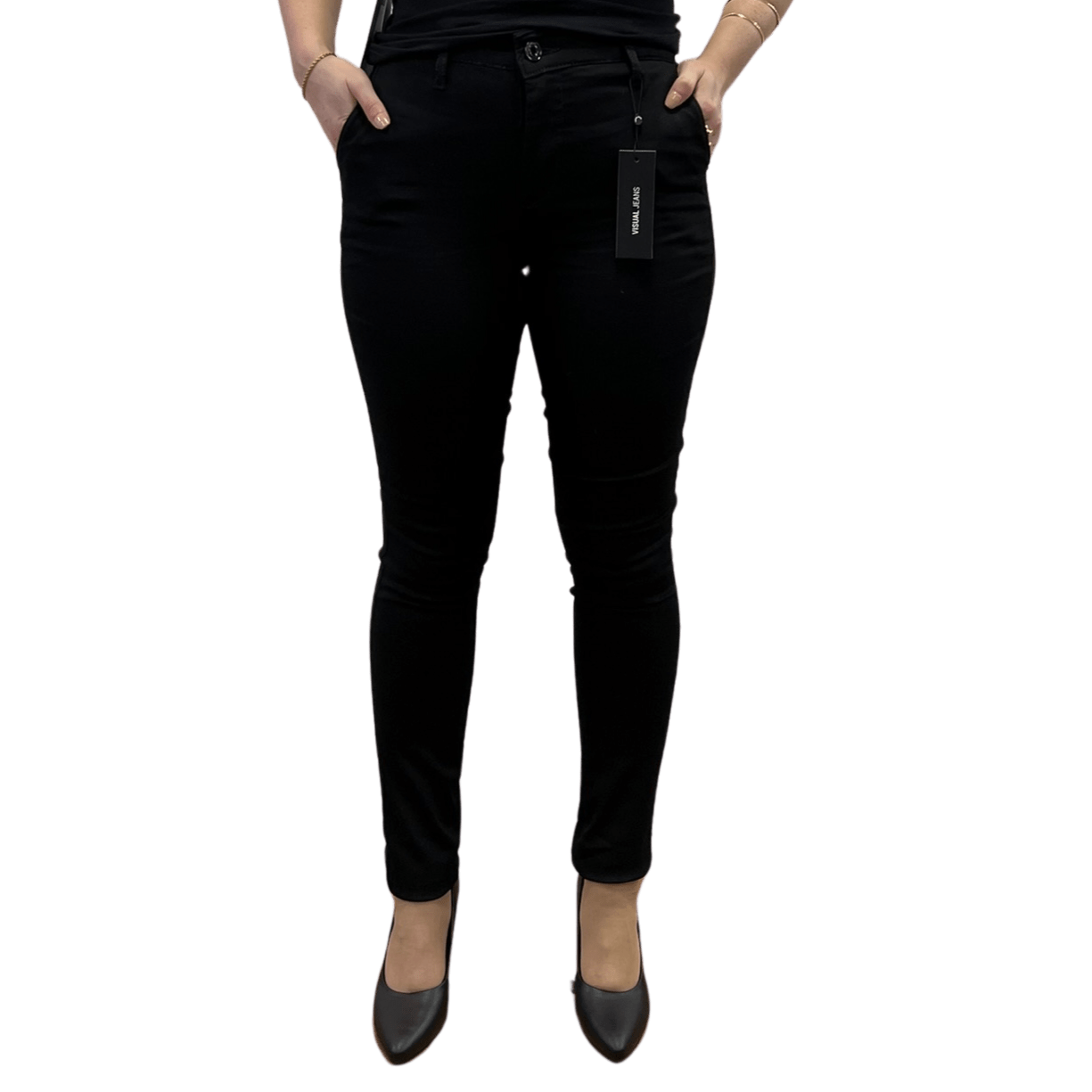 Calça Visual Jeans 102875 Skinny Feminina Preto