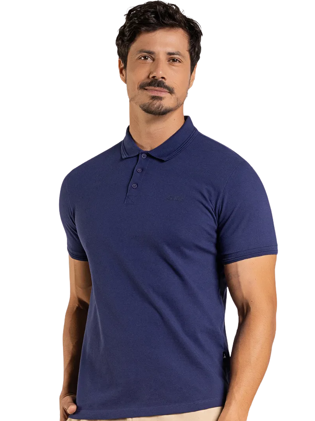 Camisa Polo Oyhan 99P1271 Tecido Piquet Marinho