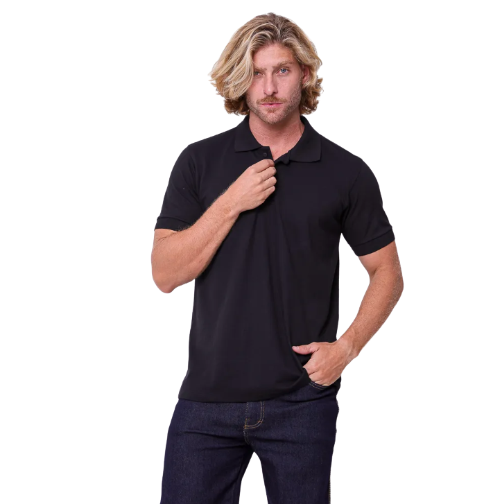 Camisa Polo Oyhan 99P1271 Tecido Piquet Preto