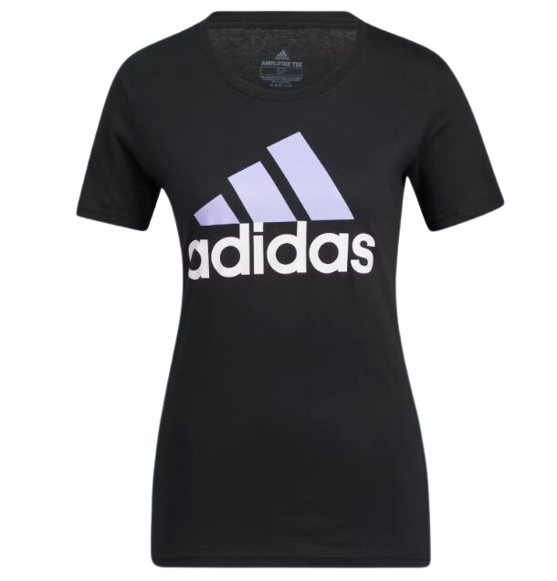Camiseta Adidas HH9000 logo Clássico em Algodão Preto