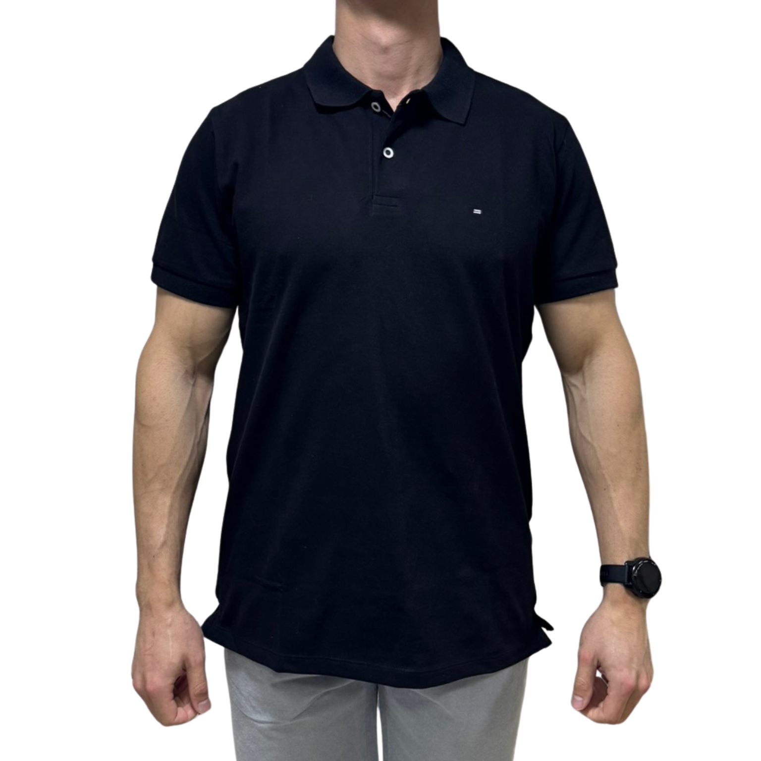 Camiseta Polo Oyhan 99P1229 Regular Fit Fio Piquet 40 Preto