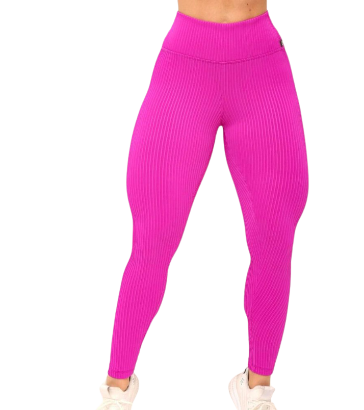 Legging Praxis 1011 V25114 Tecido Stretch Canelado Pink