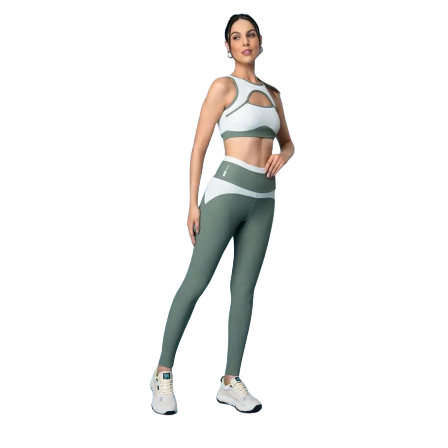 Legging Rosa Tatuada 1064502 Estrutura Branco