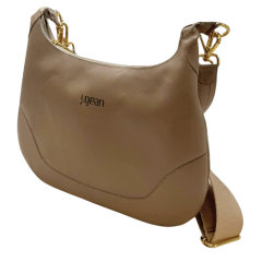 Bolsa JGean MB0050 Couro Natural com Alça Transversal