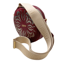 Bolsa JGean PB0026 Couro Natural Vinho