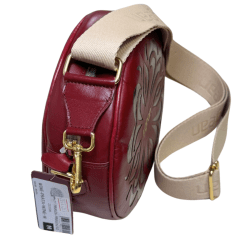Bolsa JGean PB0026 Couro Natural Vinho