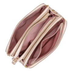 Bolsa Luz da Lua 10006111 Couro Natural New Ridge Marfim