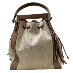 Bolsa Luz da Lua 10006643 Bucket em Couro Natural Mousse