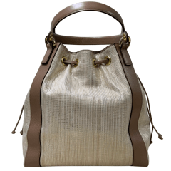Bolsa Luz da Lua 10006643 Bucket em Couro Natural Mousse