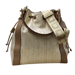Bolsa Luz da Lua 10006643 Bucket em Couro Natural Mousse
