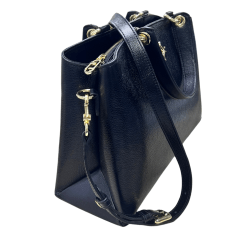 Bolsa Luz da Lua 2000163 Couro Natural New Ridge Preto