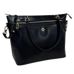 Bolsa Luz da Lua 2000671 Couro Natural New Ridge Preto