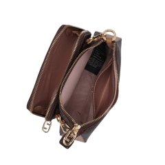 Bolsa Luz da Lua 2000710 Couro Natural Mocca Monograma