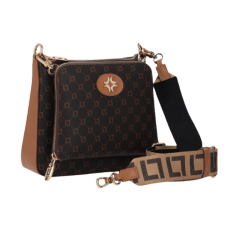 Bolsa Luz da Lua 2000710 Couro Natural Mocca Monograma