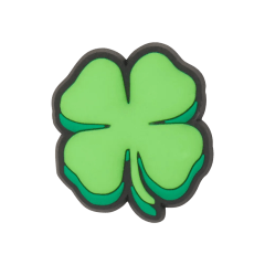 Broche Crocs 10007376 Jibbitz Clover Trevo de 4 folhas Verde