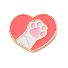 Broche Crocs 10013666 Jibbitz Heart Cat Toe Bean Rosa