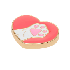 Broche Crocs 10013666 Jibbitz Heart Cat Toe Bean Rosa