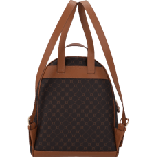 Mochila Luz da Lua MC-1018 Couro Natural Monograma Café