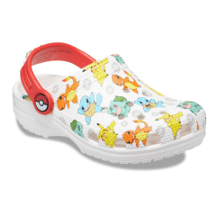 Babuche Crocs 207739-94S Classic Pokemon Branco 